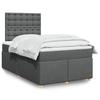 VidaXL Slat Bed Base with Mattress Dark Grey 120x190cm Fabric 3293534