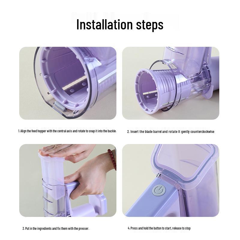 Wireless Multi-functional Electric Vegetable Cutter and Cheese Shredder