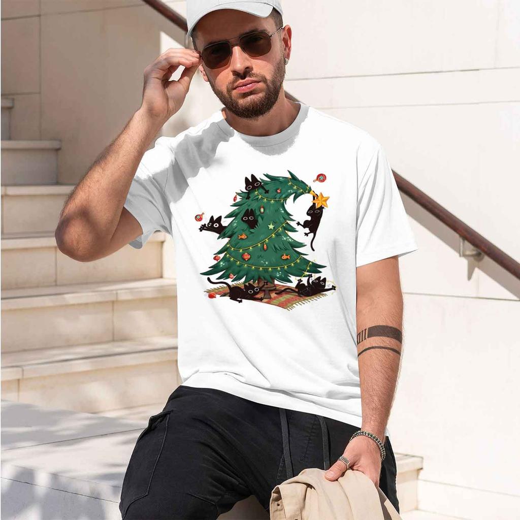 Ristmas Tree And Tshirt Summer Unisexs Tracksuit Round Neck Pullover Shortsved Casual Fashion Streetwear 2026 New Model Shortsl