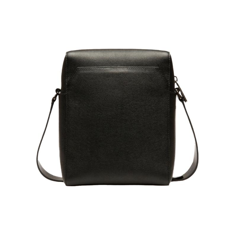 Bally Business Casual Striped Leather Shoulder Crossbody Bag Men Bags Black 6236783