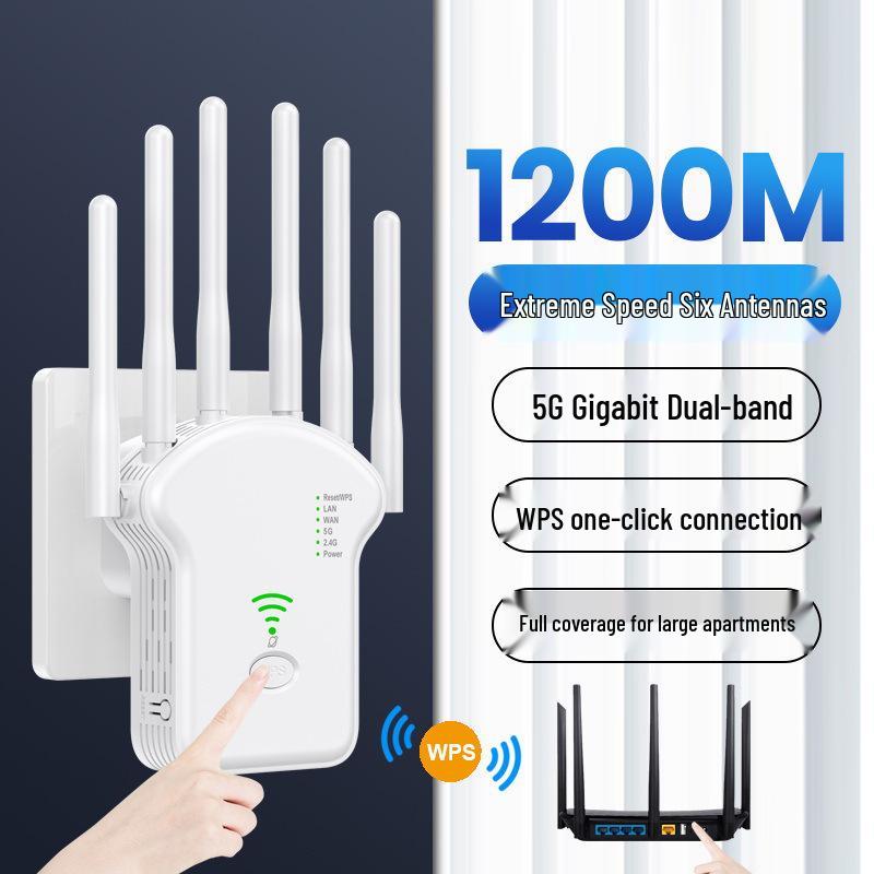 Amplificateur et Répéteur WiFi Double Bande AC1200M, Répéteur 5G Haute Puissance