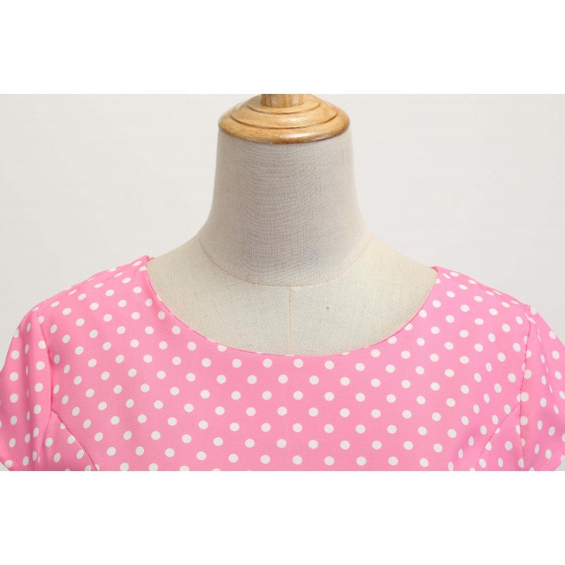 Hepburn Style 50s Retro Women's Print Swing Dress