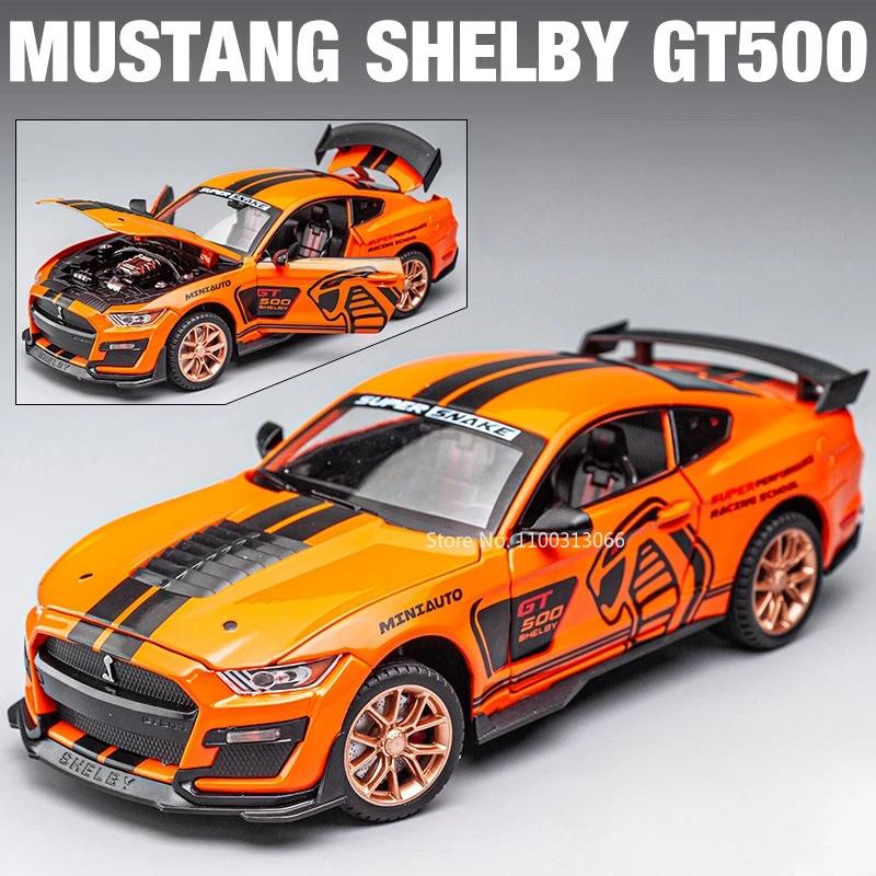 1:24 Shelby Cobra 427 GT500 Models Toys Cars Wheels Turned Vintage Car Alloy Rubber Tires Miniature Vehicles Kids Collection Fun