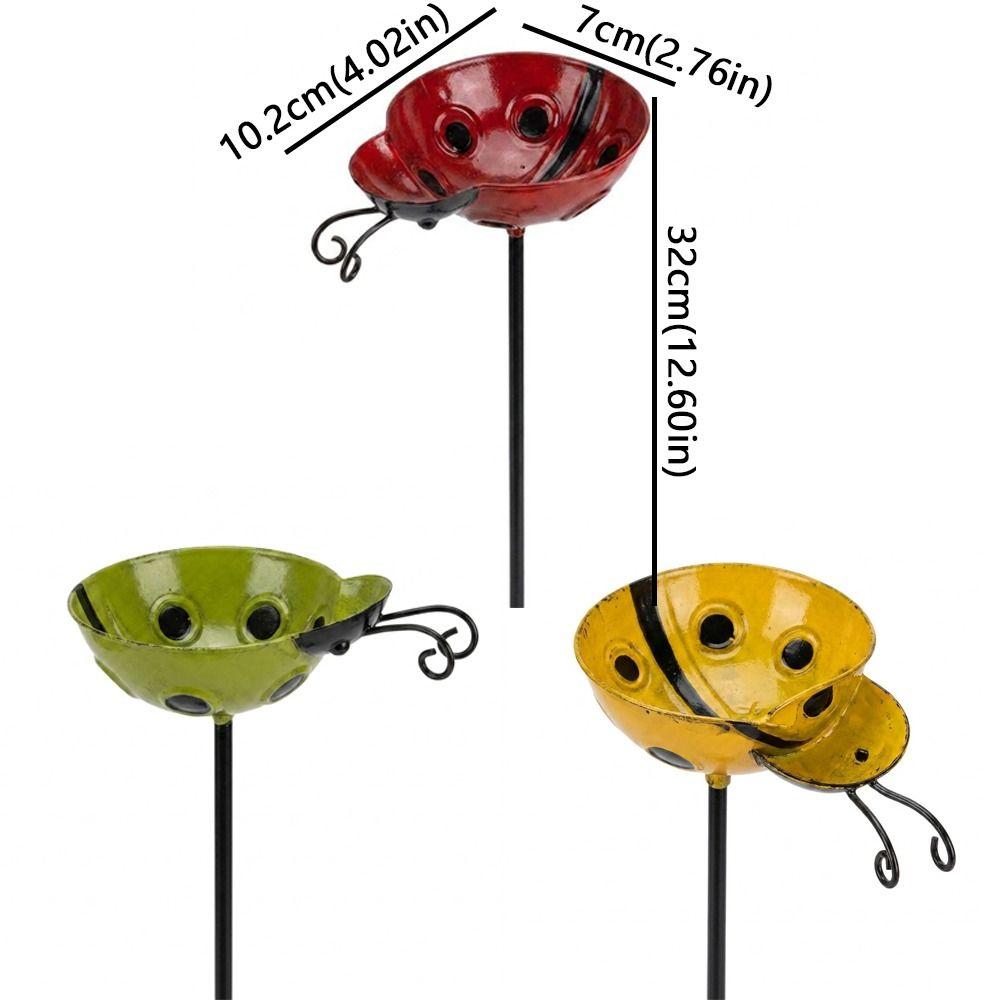 Handcrafted Bee Watering Station Rust-resistant Iron Art Bird Water Feeder Ground Insert Water Dispenser Metal Garden Stake