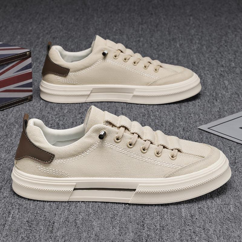 Fashion 2025 New Trendy Men's Casual Sports Shoes Korean Edition Fashion Board Shoes Canvas Shoes Commuter Shoes Green Black Student