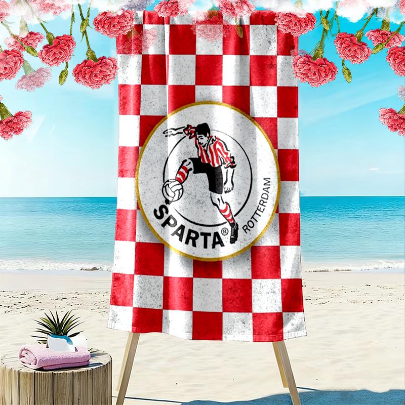 Sparta Rotterdam Print Beach Towel Large Soft Quick Dry Towel For Beach Camping Swimming