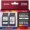 XL Ink Cartridges AIRLYSIS 560/561 for Canon Pixma TS5350/TS7450 Series - High Capacity (1 Black, 1 Color)