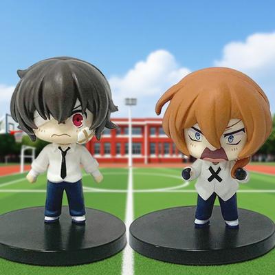 Anime Bungo Stray Dogs 7cm Bungo Stray Dogs Dazai Osamu Q Edition Action Pvc Model Statue Car Decoration Action Figures Toy Gift