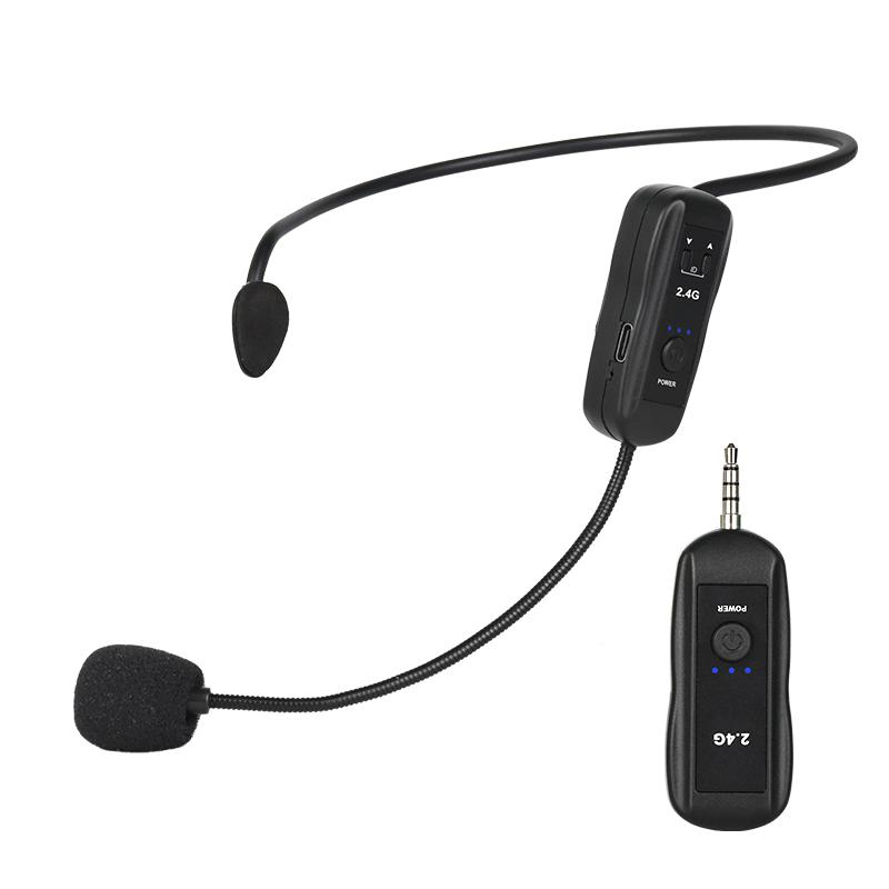 2.4G Wireless Microphone For Voice Amplifier Headset High Fidelity Smart Noise Cancelling Plug Play For Karaoke Speaker Mic