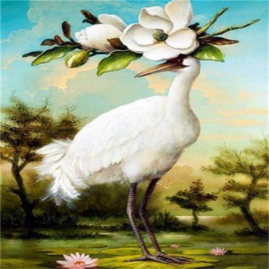RUOPOTY DIY Oil Painting By Numbers Flower Bird Picture Wall Art Picture By Numbers Animal Unique Gift For Living Room