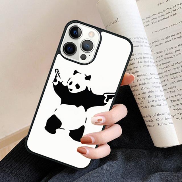 

Cute Cartoon Animal Panda Phone Case Back Cover for iPhone 17 Air 16 15 14 13 11 12 Pro Max Plus Fundas Coque iPhone 13