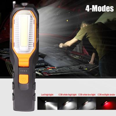 Lampă de lucru LED COB, reîncărcabilă prin USB, super strălucitoare, flexibilă, magnetică, lampă de inspecție, lanternă, lumină de urgență, portabilă