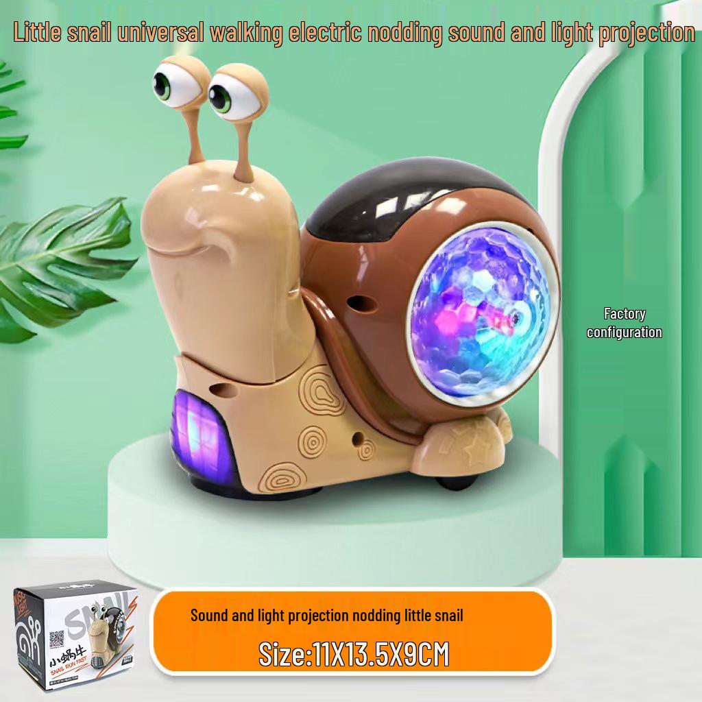 

Электрическая игрушка Улитка с функцией автоматического обхода препятствий, звуком, светом и проекцией для детей