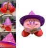 Qd New Star Kirby Magician Plush Toy Cute Flying Broom Halloween Edition 33cm