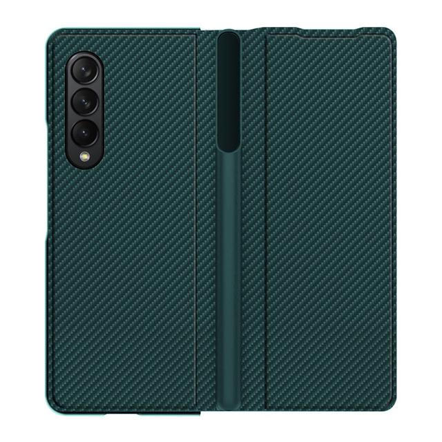 Custodia Pieghevole in Pelle Per Samsung Galaxy Z Fold 4 5g Custodia Sottile Pieghevole per Smartphone con Alloggio per Penna Cerniera Antiurto Custodia per Telefono