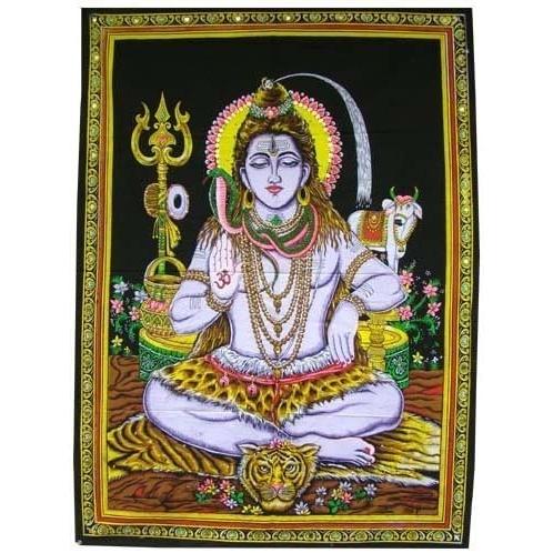 Krishna tapestry is a unique work by Laxmi 75x100