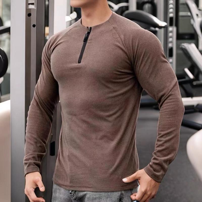 Men S Slim Fit Long Sleeve Fleece Lined T Shirt For Winter Sports