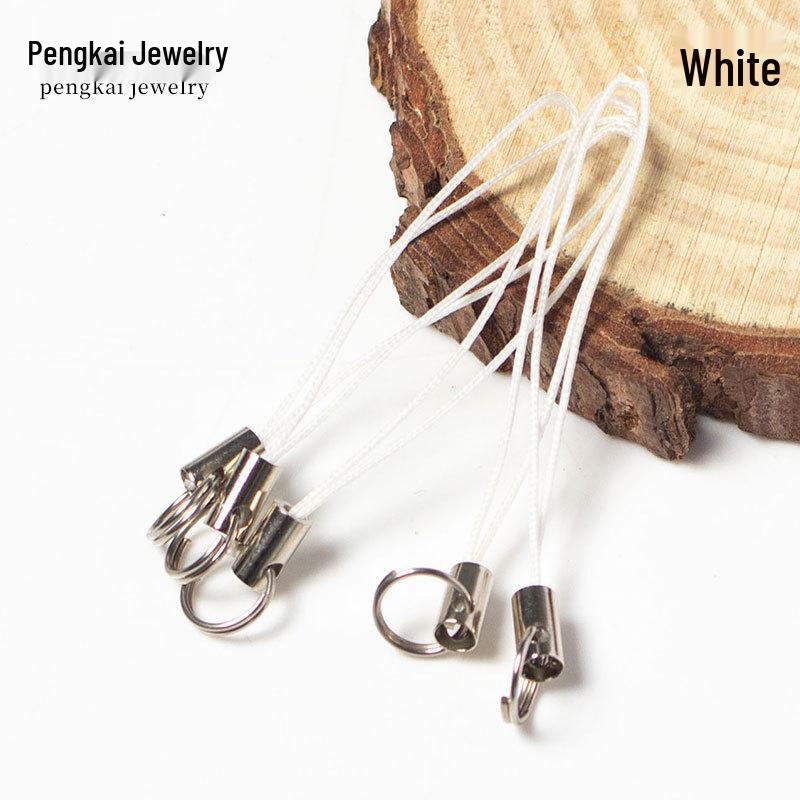 100 Colorful Double Loop Nylon Phone Lanyards - Jewelry Pendant Cords for DIY Accessories