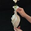Swirl Pattern Decorative Vase 3D Printed Plastic Flower Plant Pot Nordic Abstract Vase  Home Decor