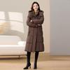 New down cotton clothes women's long loose and long over the knee thickened hooded winter warm jacket