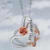 Rhinestone Heart Rose Necklace Neck Accessories Valentine's Day Clavicle Chain  Wedding Anniversary
