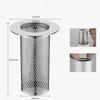 Stainless Steel Floor Drain Filter Kitchen Water Sink Drain Strainer Stopper Anti Clogging Filters Bathroom Bathrub Hair Catcher