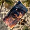 Dunkle Flamme Panther-Stil Polyester Mikrofaser Strandtuch Ist Hoch Saugfähig, Geeignet Für Schwimmen Und Strand Ausflüge