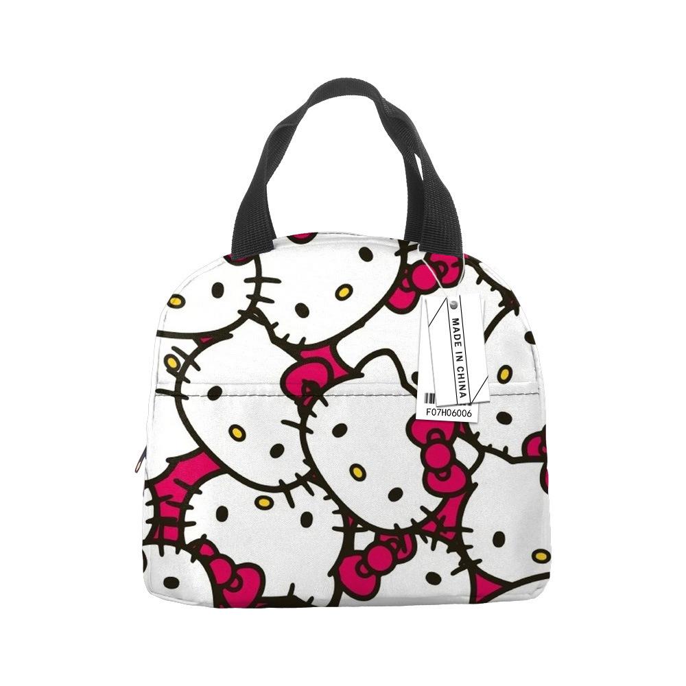 Hello Kitty Lunch Bag Large Capacity Rice Bag Bento Bag Tote Bag Waterproof Lunch Box Insulation Bag Lunch bag