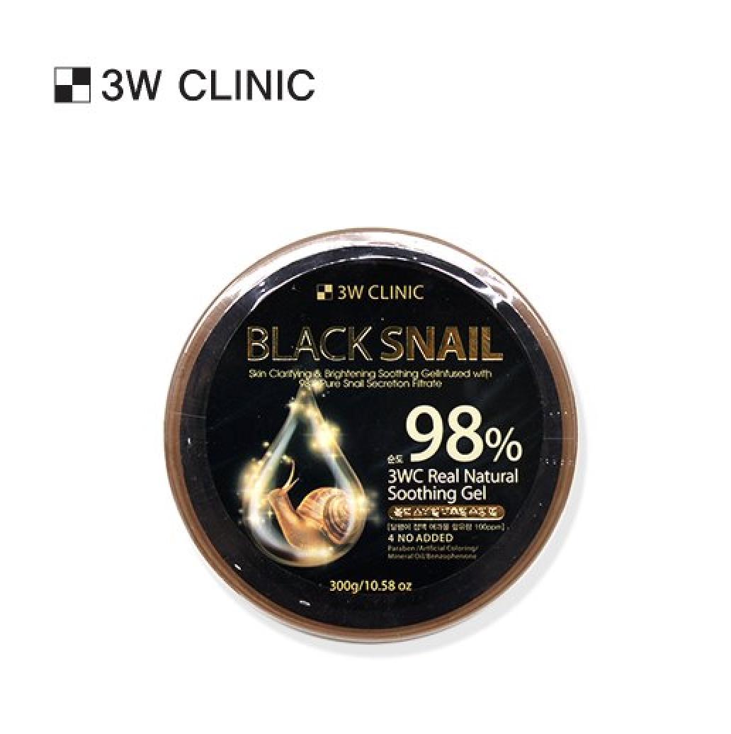 

3W CLINIC Натуральный успокаивающий гель Black Snail 300 г (3 варианта)