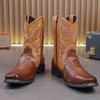 Autumn and winter British style men's shoes fashion trend high top shoes men's boots Western cowboy boots