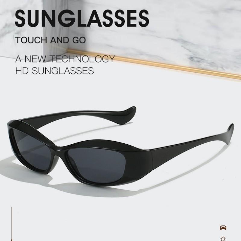 Outdoor Sunscreen Shades Unisex Trendy Sports Sunglasses Uv400 Goggles Trendy Narrow Frame Sun Glasses For Party Photos Everyday