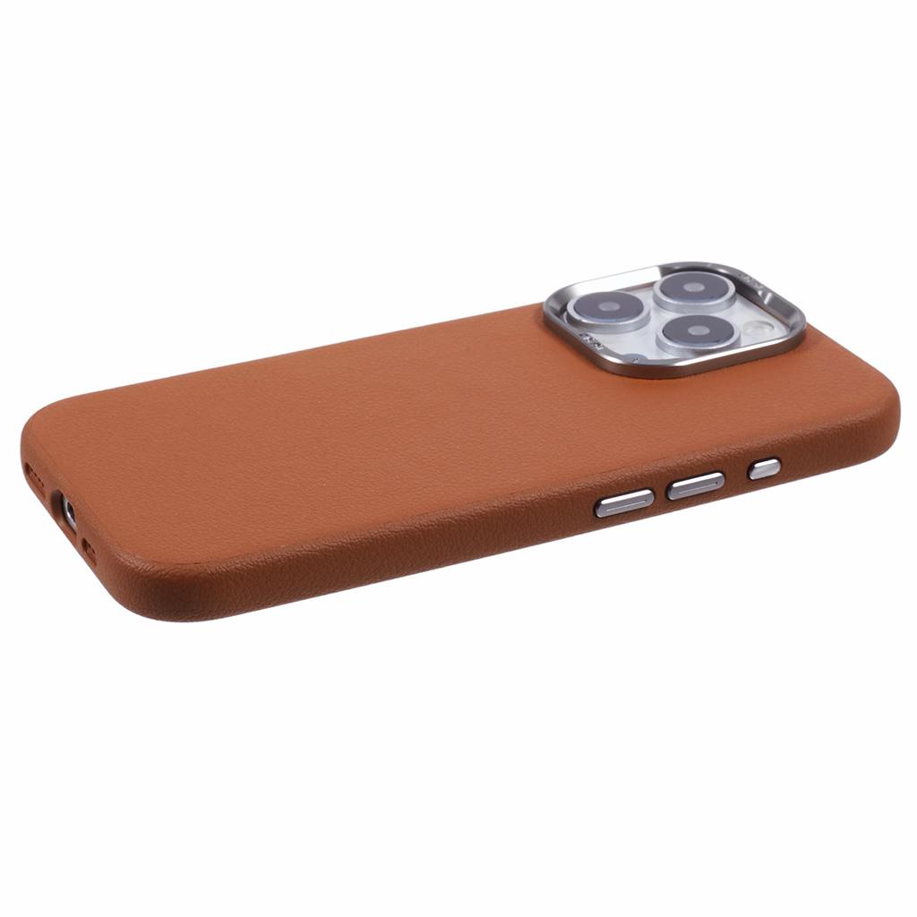 For iPhone 16 Pro Max Case PU Leather Coated PC Anti-Scratch Phone Cover