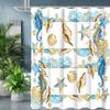Marine Benthos Bathing Curtain  Bathroom Shower Curtain Waterproof With 12 Hooks Home Deco