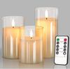 LED Lights for Home Electronic Candle LED Candle Decoration LED Glass Candle Full Set Remote Control Timer for Christmas Wedding