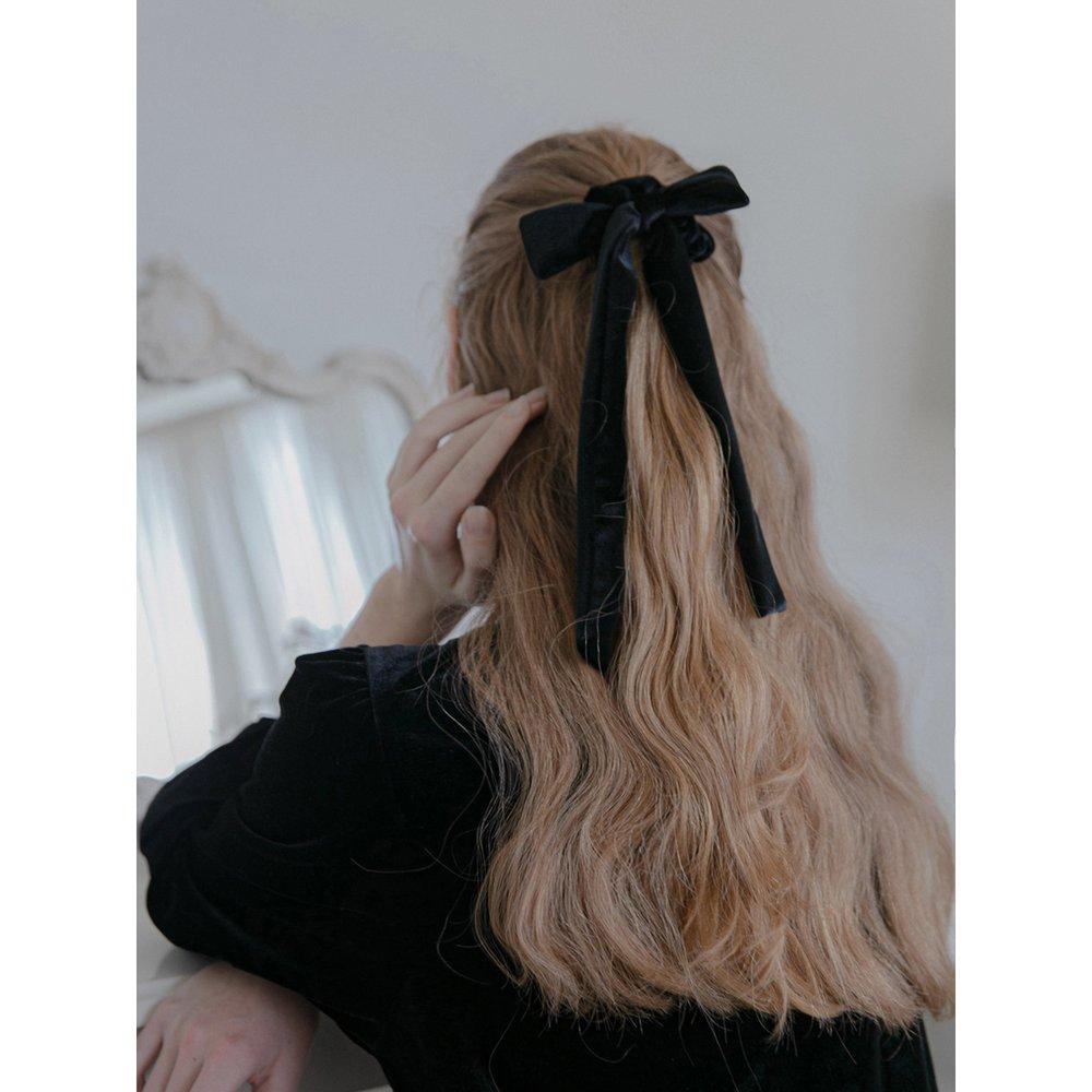 

Velvet Long Ribbon Scrunchie Jp-22-185S Tilgreen