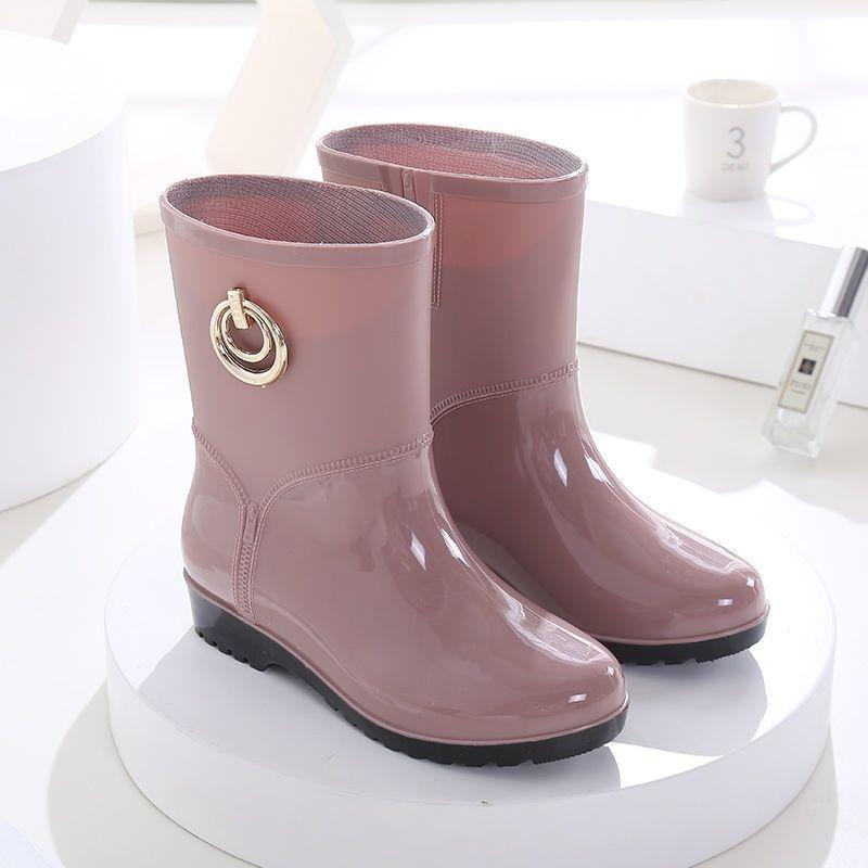 

Mid Calf Rain Boots for Women,Waterproof Garden Shoes Anti-Slip Rainboots,Outdoor Work Rain Shoes 39