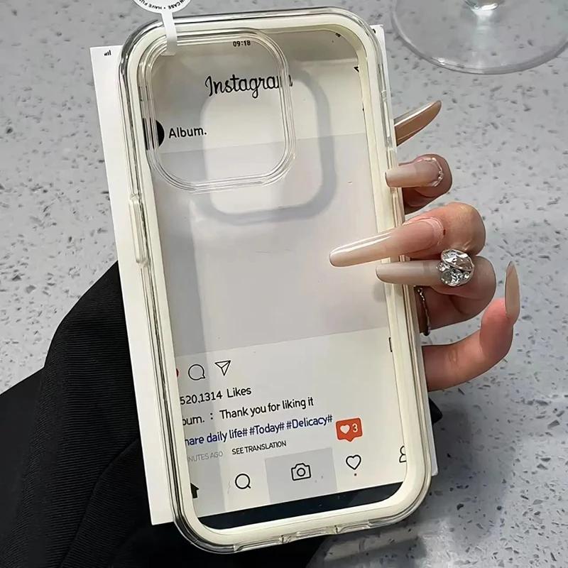 Klarer Rahmen Handyhülle Für iPhone 17 Air 16 15 14 13 12 Pro Max Plus 11 Stoßfester Bumper Schutzhülle Hartschalen-Rückseite Funda