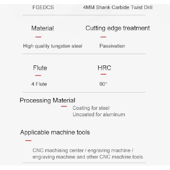 Solid Carbide Drill 0.4 To 1.66mm Micro Mini Bits CNC Metal Hole Machining Tools for Aluminum Steel Twist Drill Bits D4MM Shank