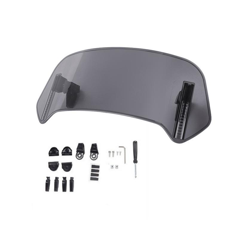 1Pc Motorcycle Windshield,White Folding Large Windshield,For Kawasaki Honda BMW Yamaha Raised Windshield,Motorcycle Accessories