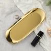 Metals Stainless Steels Oval Tray Jewellery Storage Shelf Desktop Clutter Organiser Birthday Party Decoration Ornaments