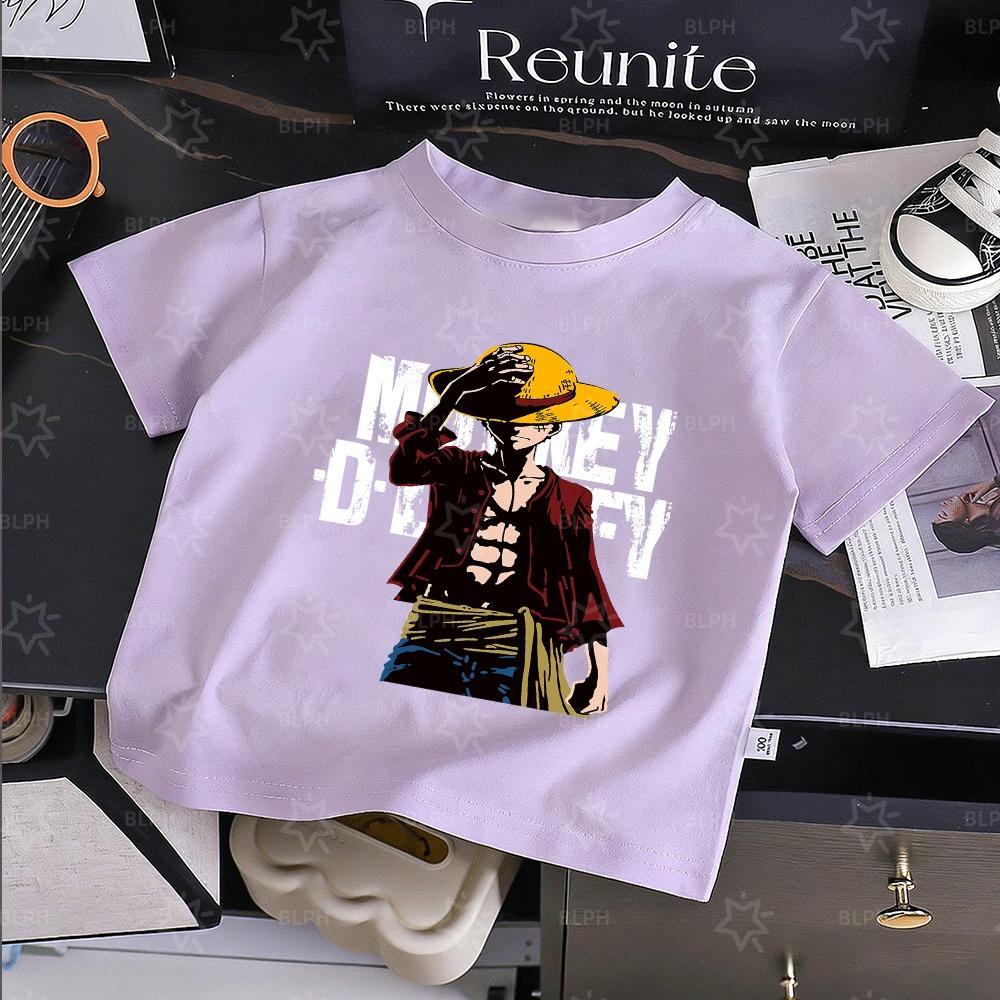 Kids TShirt Cartoon Anime Character Print Casual Short Sleeve Tee for Boys Girls