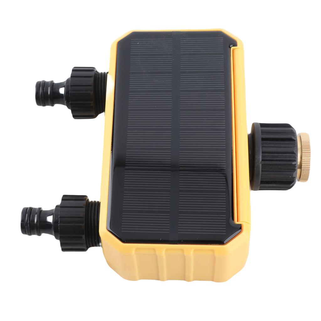 Solar Sprinkler Timer 2 Outlet Auto Timing Rain Delay Water Timer for Garden Yard Irrigation