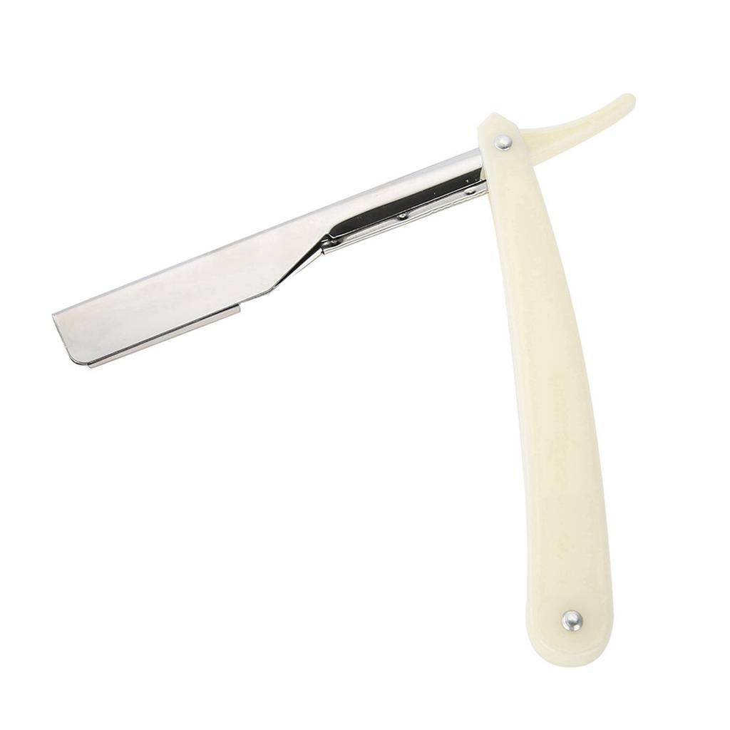 Barber Straight Hair Clipper Salon Folding Blade with Blade Black