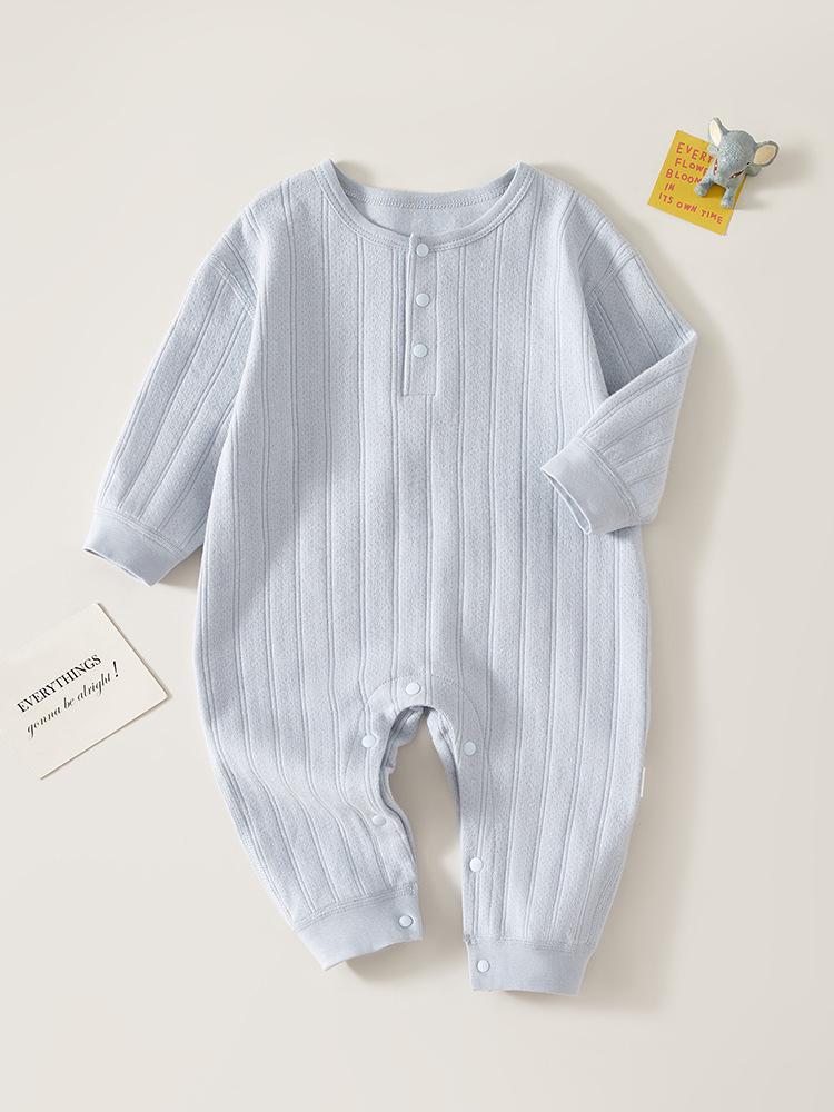 Pure Cotton Long Sleeve Baby Bodysuit: Spring & Autumn Style Newborn Romper