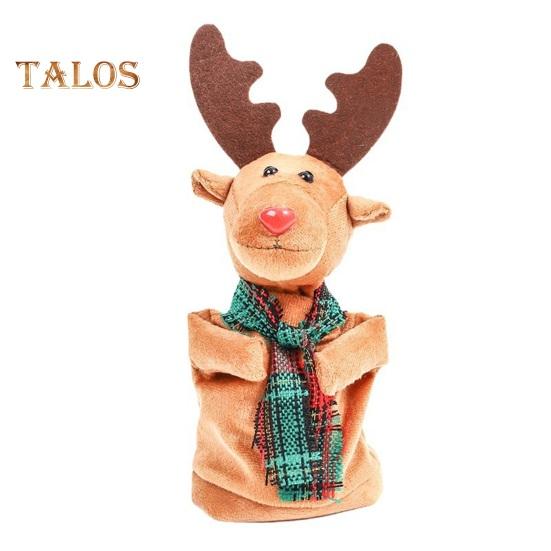 Electric Rotatable Christmas Elk Toy Battery Operated Swinging Singing Dancing Xmas Reindeer Deer Ornament Kids Family Friends Holiday Gift