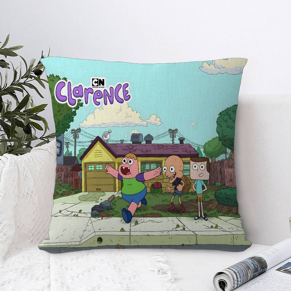 

Classic Cartoon C-Clarence TV Cushion Cover Inches Farmhouse Decor Home Throw Pillow Covers For Couch Decorations 12x12Inch