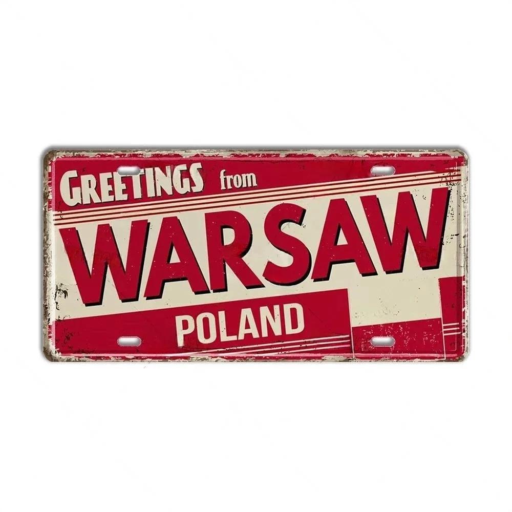 Paesi Bassi BELGIO AUSTRIA CECHIA POLONIA Targa Landmark Città Segno in Metallo Decorativo Targa per Veicoli Man Cave Bar Decorazione da Parete