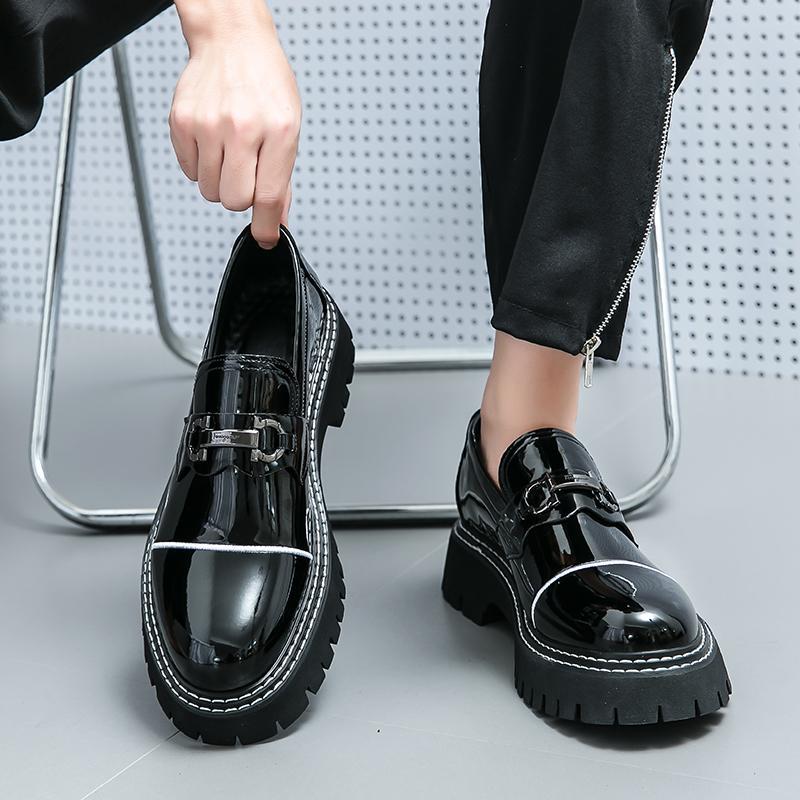 Four Seasons Doudou Shoes Men's Business Dress Leather Shoes Men's One Pedal Sleeve Small Leather Shoes Foreign Trade Large Size Casual Shoes