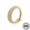 Anillo de Nariz Clicker de Titanio G23 Cartílago de Oreja Tragus Helix Daith Pendientes Redondos Aro CZ 16G Segmento con Bisagra Joyería para Piercing Corporal