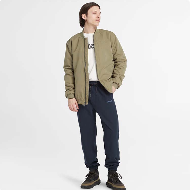 Timberland Solid Color Logo Drawstring Outdoor Casual Pants Men pants Deep-Sapphire-Blue A5N4X-433